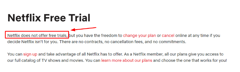 Netflix Free Trial