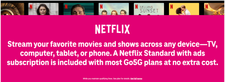 Netflix Free with T-Mobile Magenta