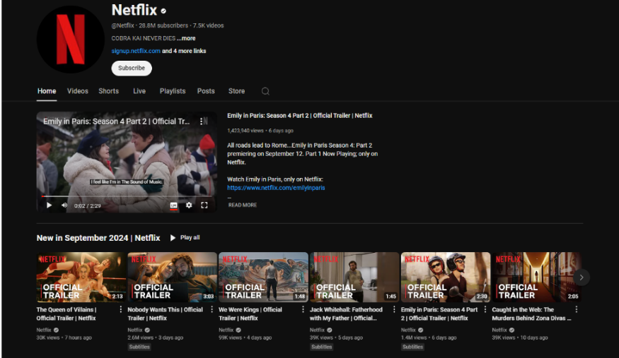 Free Netflix Content on YouTube
