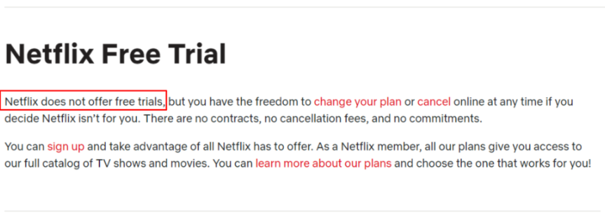 Netflix Free Trial 