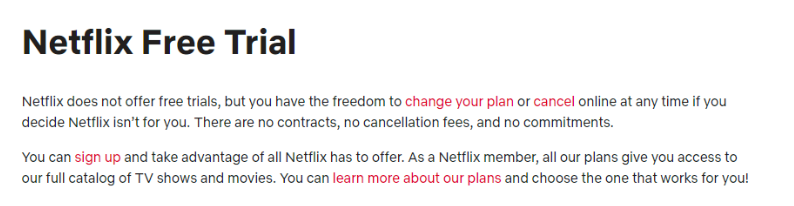 Netflix Free Trial