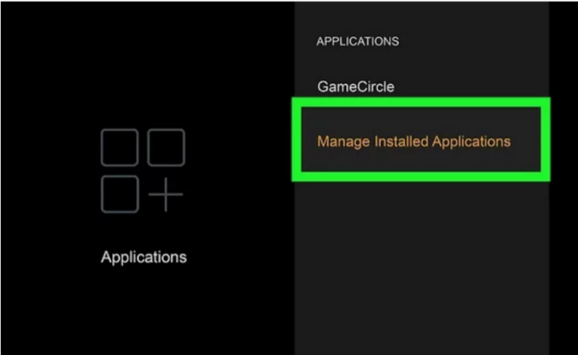 Select Manage All Installed Applications