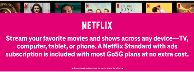 T-Mobile Go5G with Netflix
