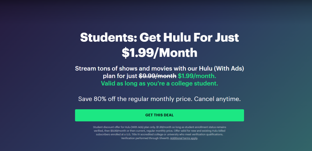 Hulu Student Discount