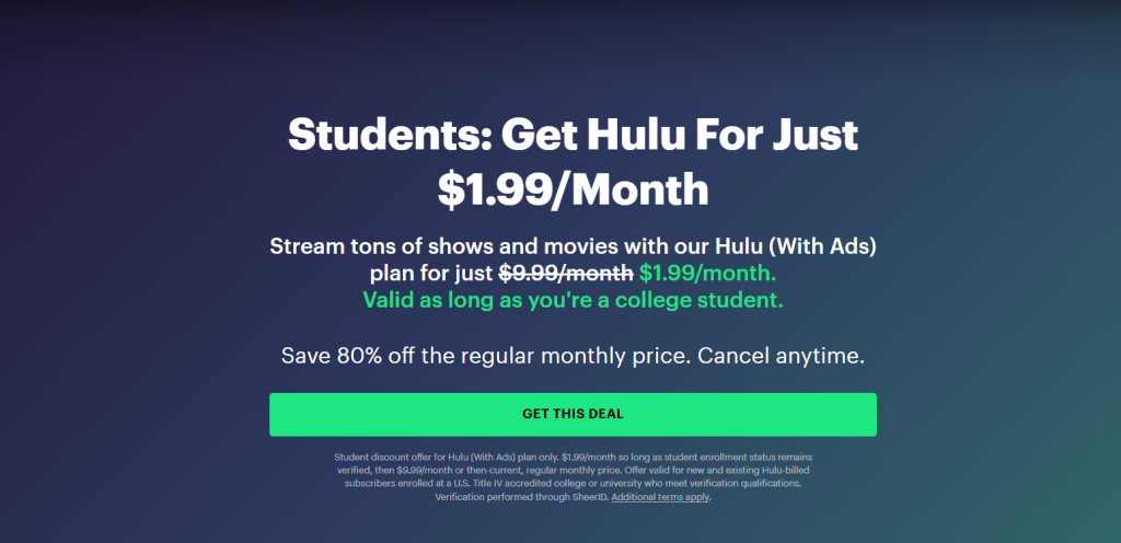 Hulu Student Discount Hulu Student Discount
