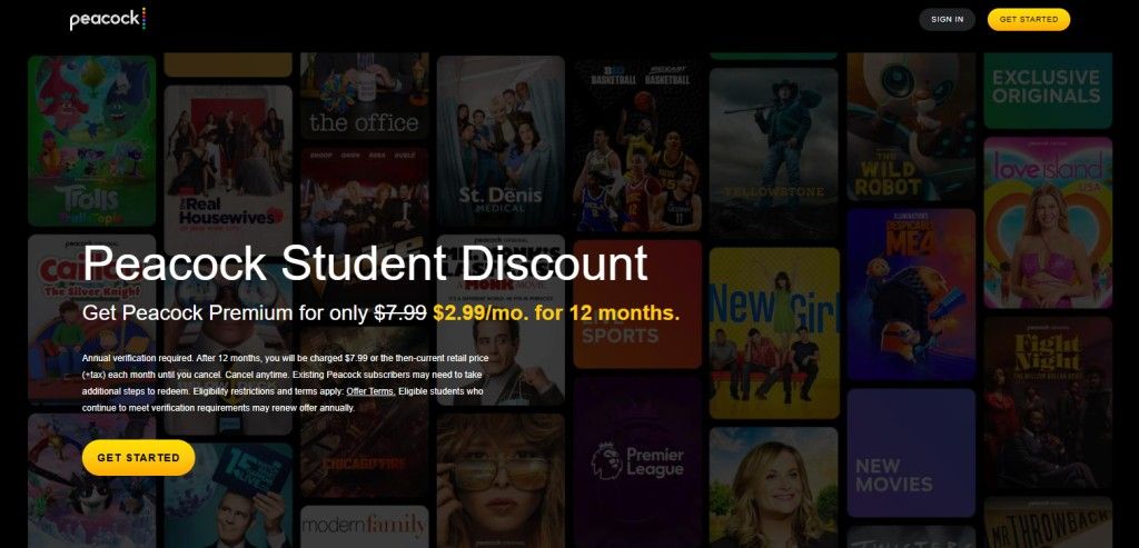 Peacock Premium Student DIscount Peacock Premium Student DIscount