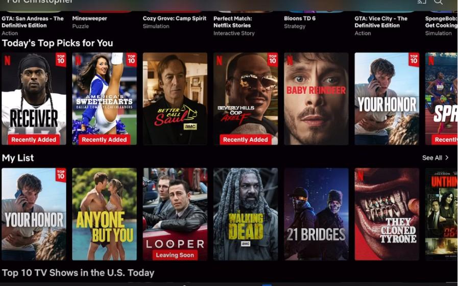 Open The Netflix App 