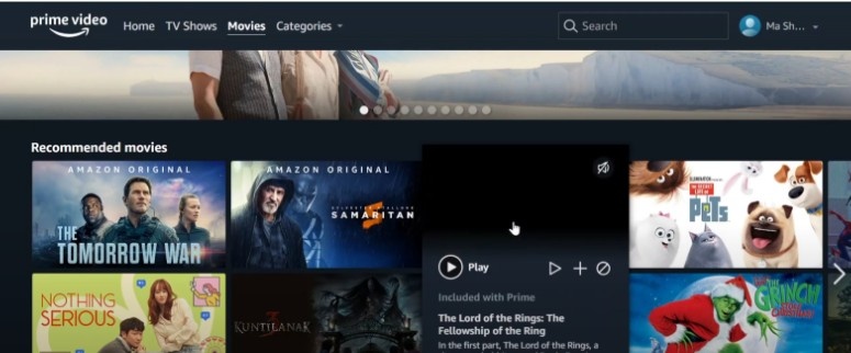 Navigate to the movie you want to download Navigate to the movie you want to download