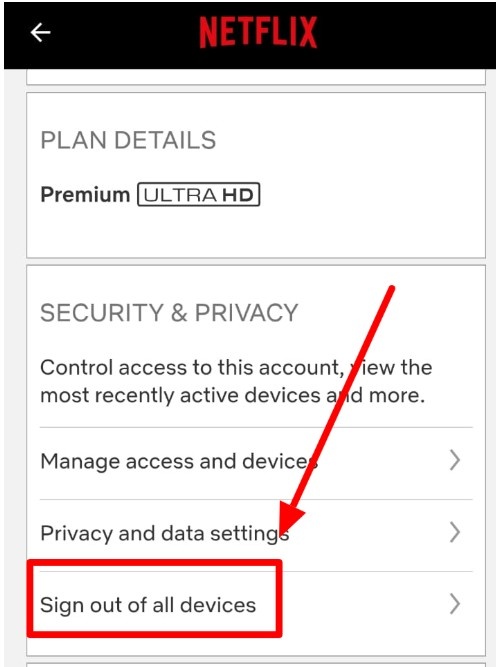 Find Sign Out Options