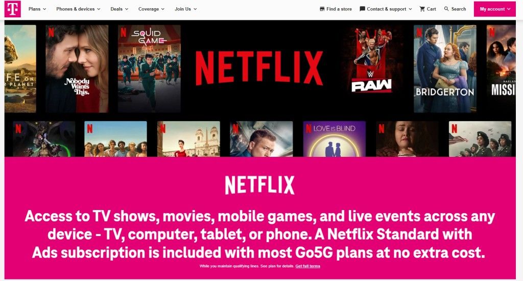 T-Mobile's "Netflix On Us" Program T-Mobile's "Netflix On Us" Program